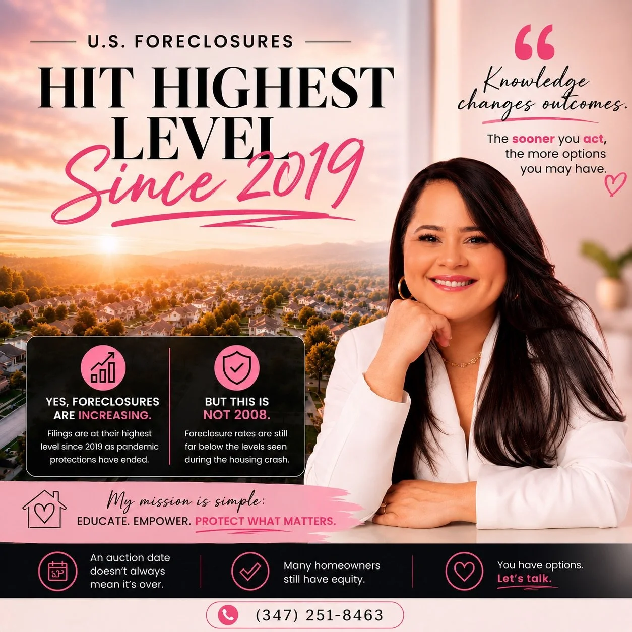 🚨 Foreclosure filings have reached their highest level since 2019.

But this isn&rsquo;t 2008.

If you&rsquo;ve fallen behind on your mortgage, received foreclosure paperwork, or your home has been scheduled for auction, don&rsquo;t assume you&rsquo