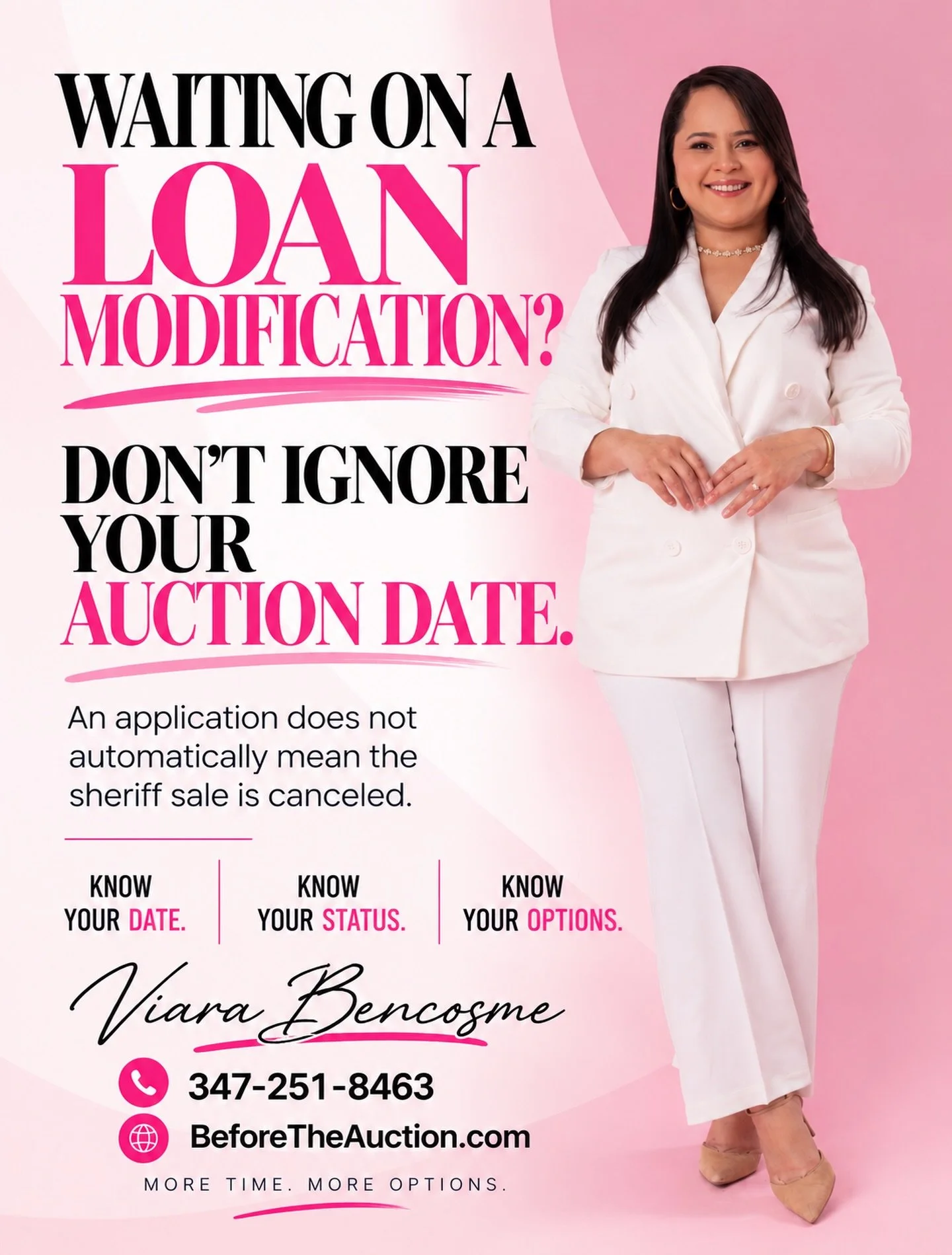 One of the biggest misconceptions I hear is that once you apply for a loan modification, the bank will automatically stop or cancel your auction.

That&rsquo;s not something you should assume.

If your home is scheduled for sheriff sale, keep track o