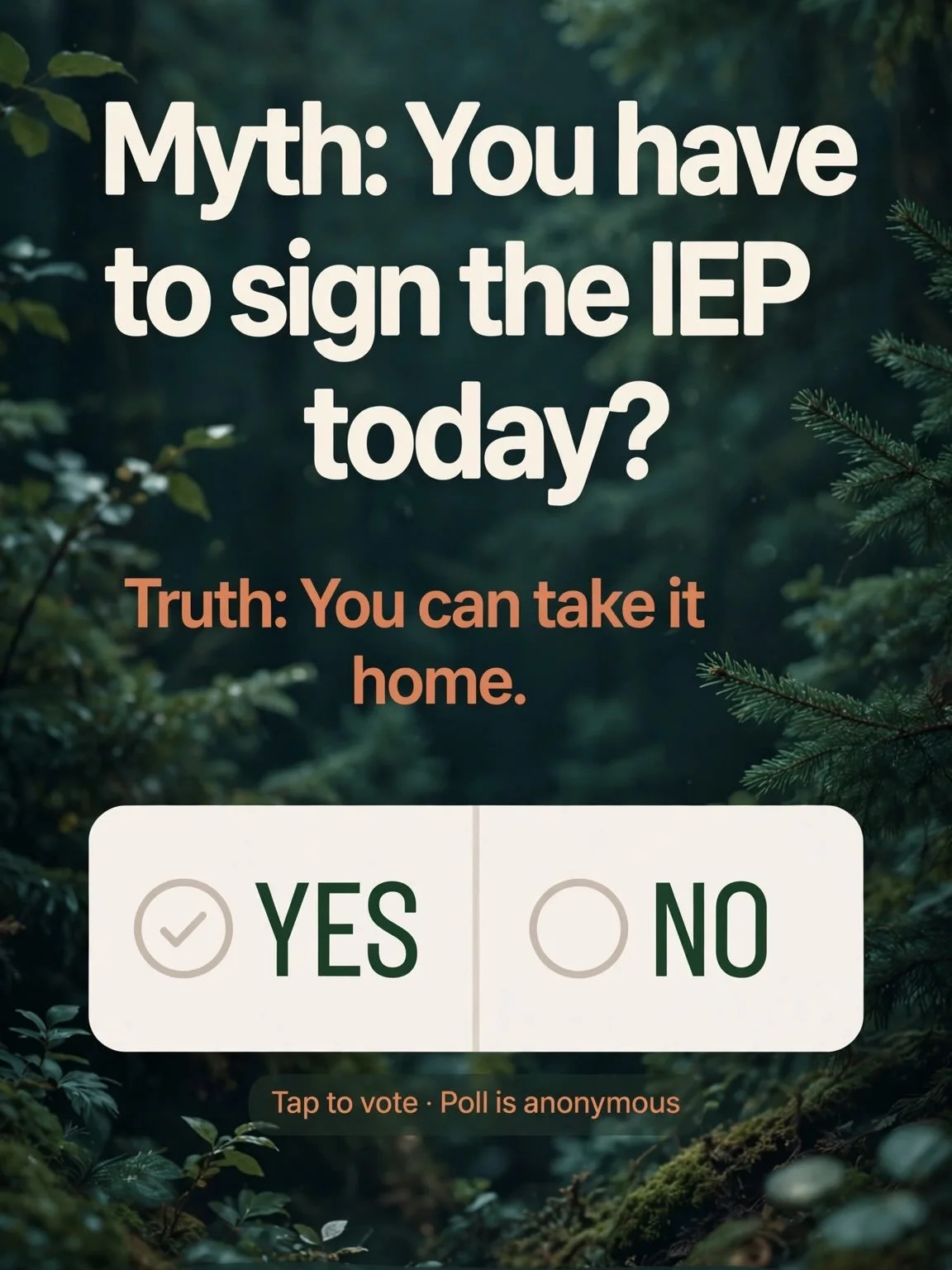 &ldquo;Did you know you can take  the IEP home?&rdquo;