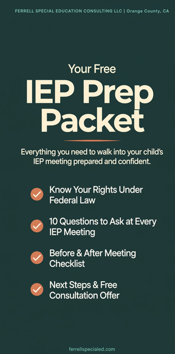 Free IEP Prep Packet