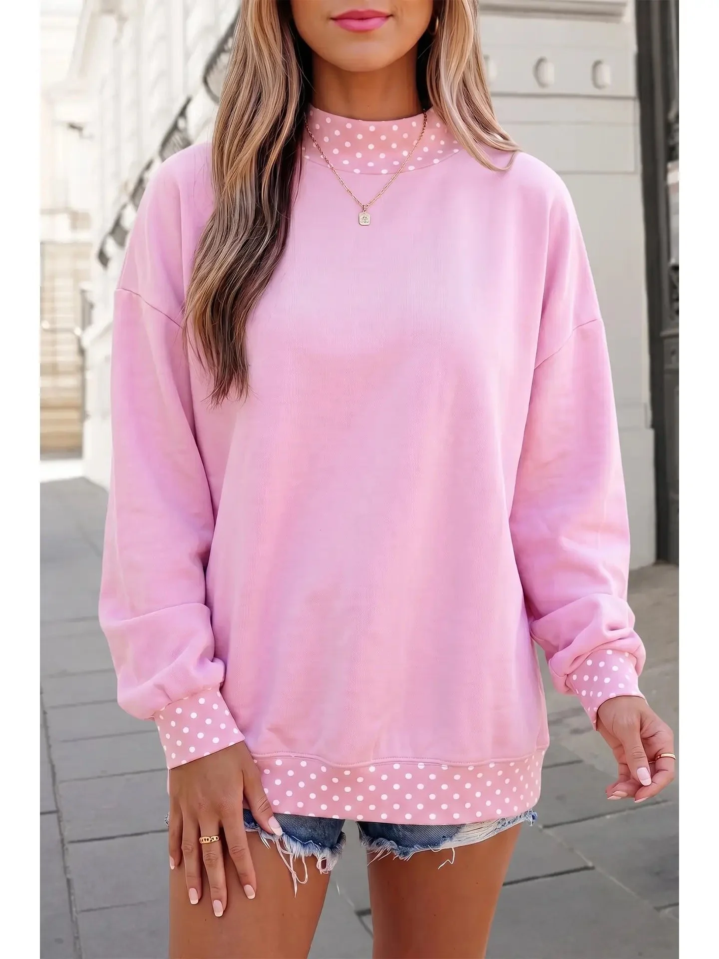 Pink Perfection Mock Neck Pullover
