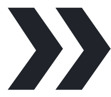 Two black right-facing arrows side by side on a white background.