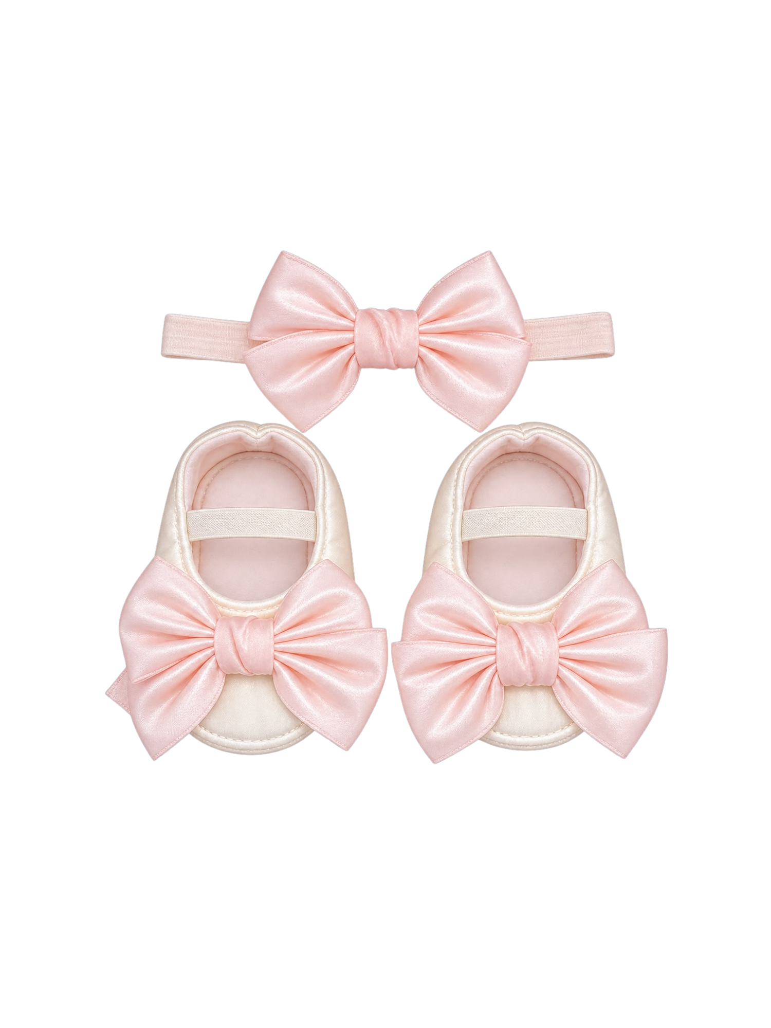 Baby Pink Ballet Shoes & Headband