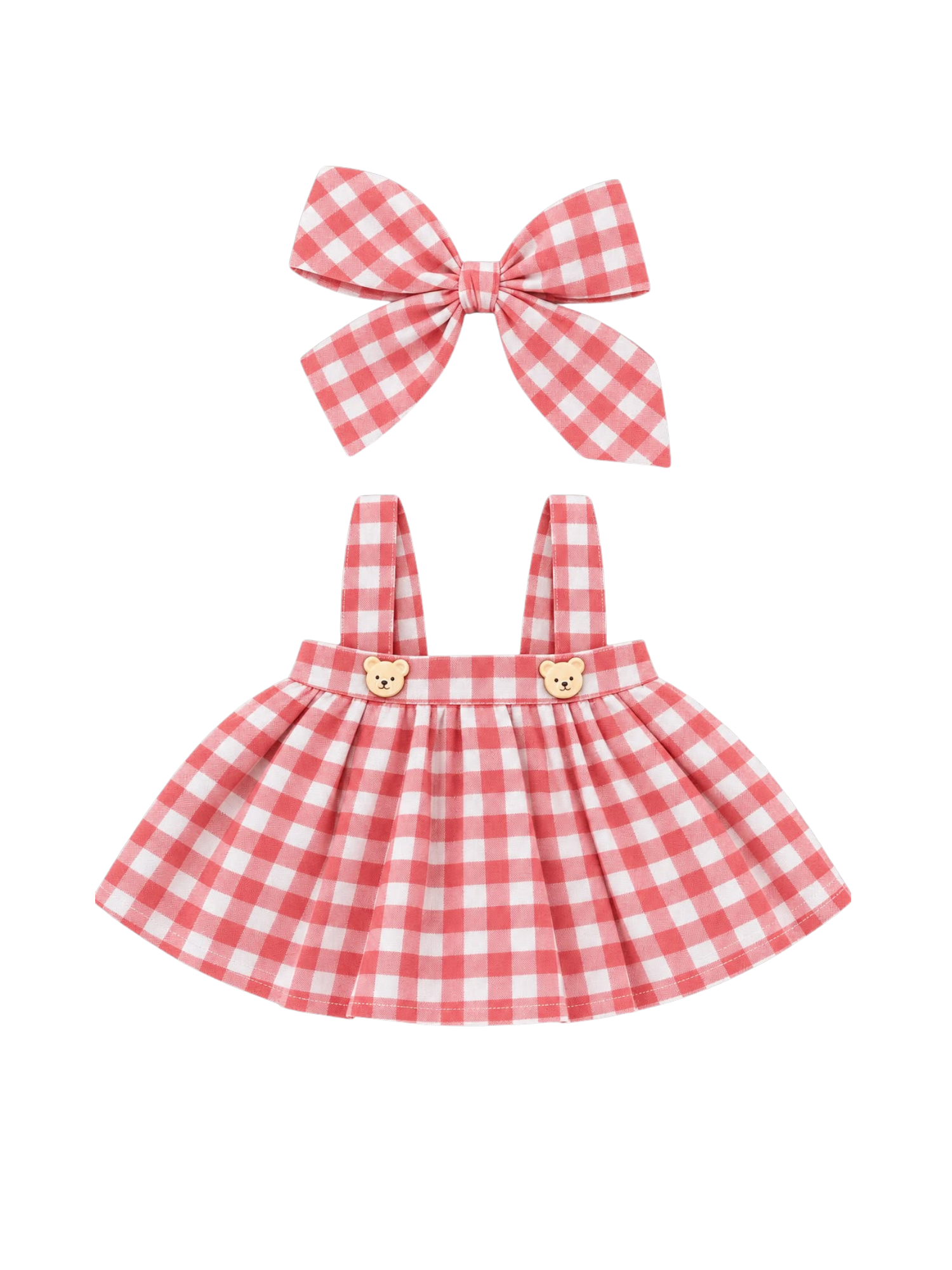 Pink Gingham Sweetheart Set