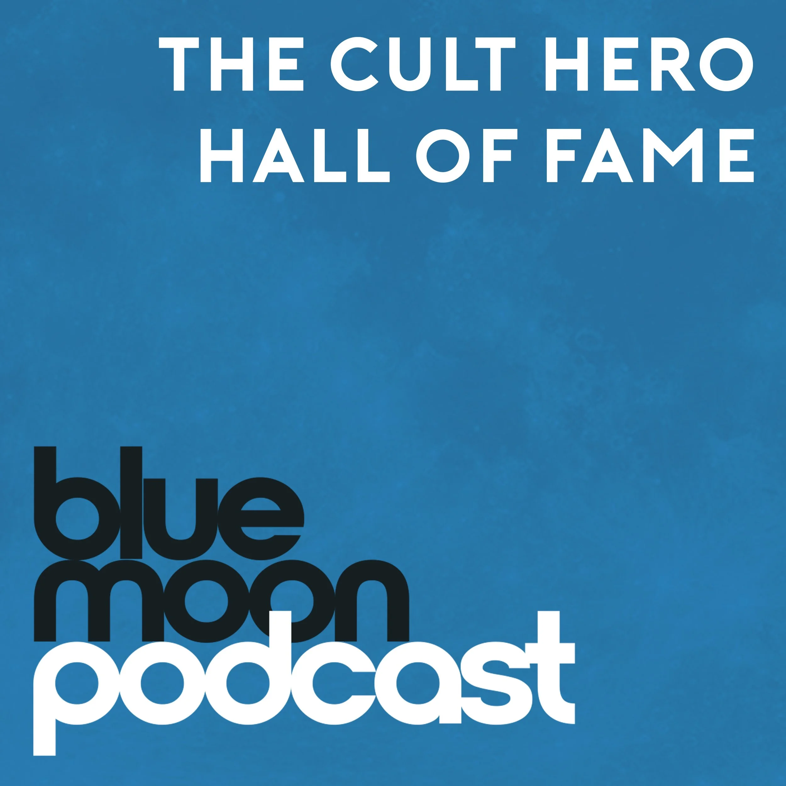 Text saying 'The cult hero Hall of Fame' on a blue background, with the bottom part of the logo 'bluehost' visible.