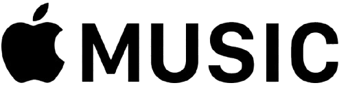 Apple Music logo with the Apple logo and the word 'MUSIC' in black.