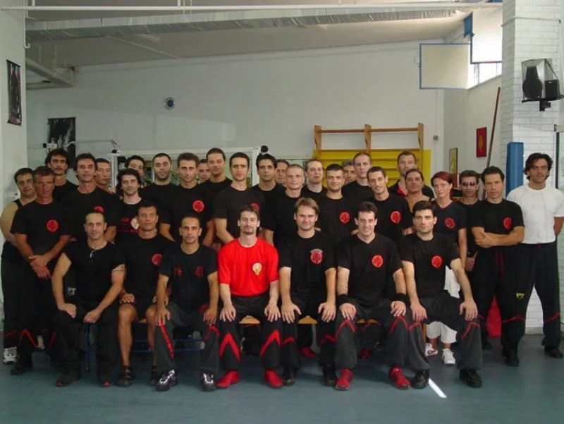 Teaching a technician class in Napoli Italy, 2005