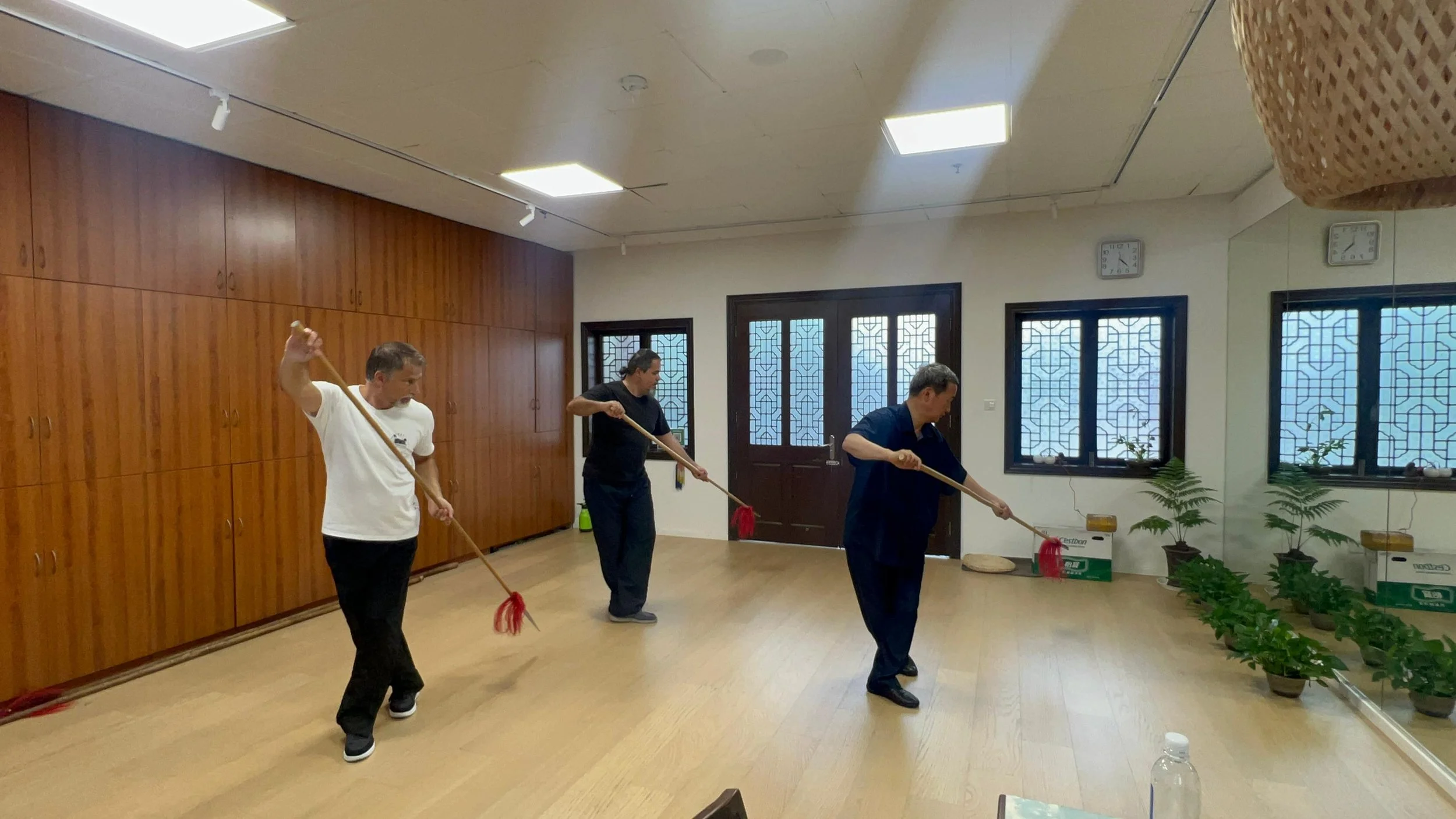 Practicing the Wu Taijiquan  spear form