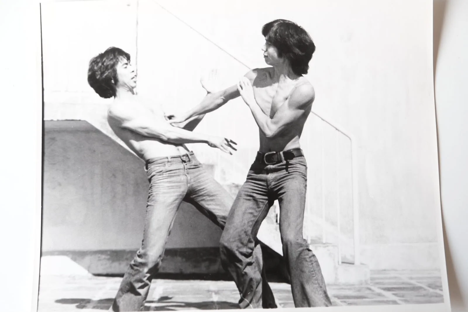 Sifu Wong Kwong Lun during a Hong Kong rooftop fight in the late 60's