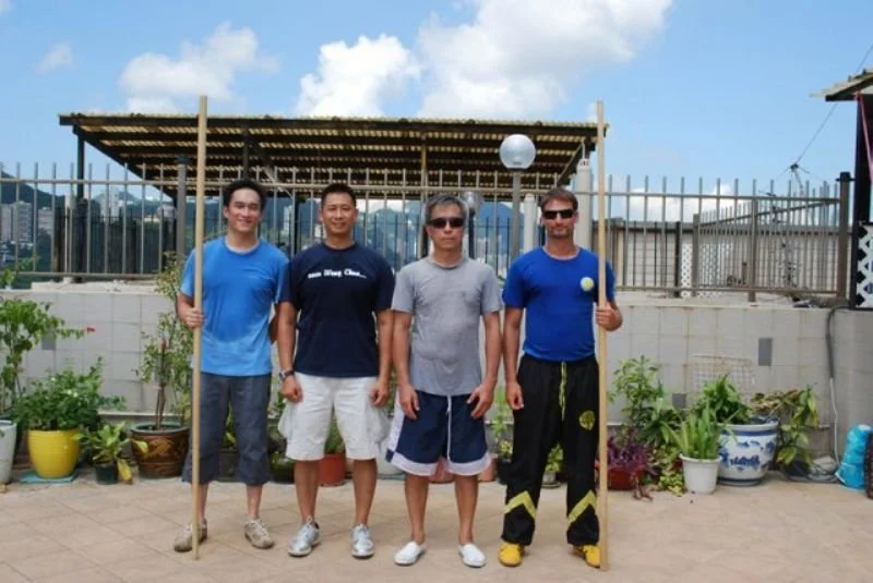 After a rooftop Luk Dim Boon Kwan training wth Sifu Sunny So and Sifu Michael Tang