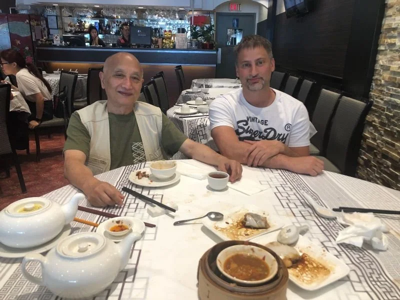 A photo during Dim Sum with Sifu Sam Tam