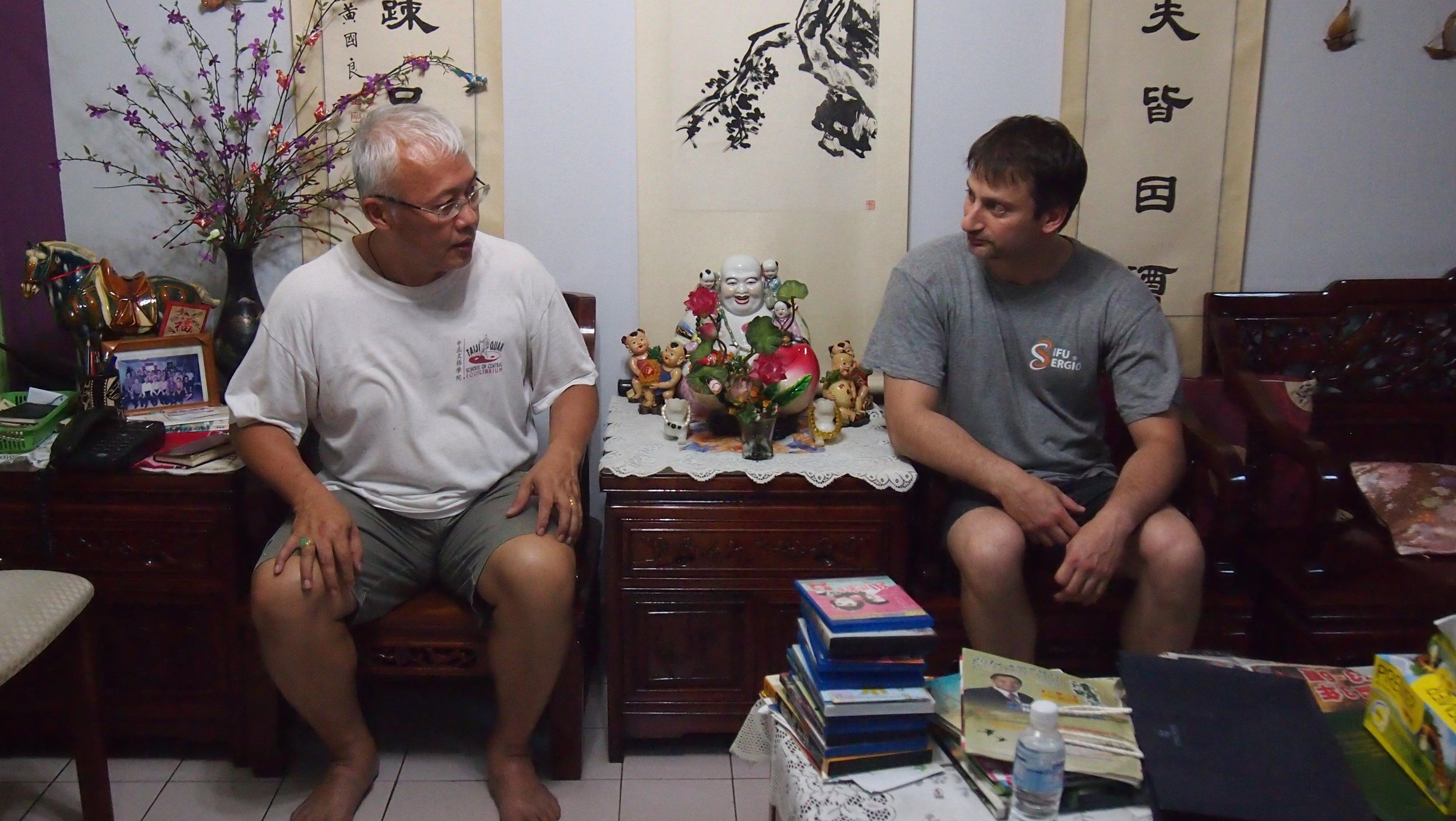 At Sifu Wee Kee Jin's home in Singapore