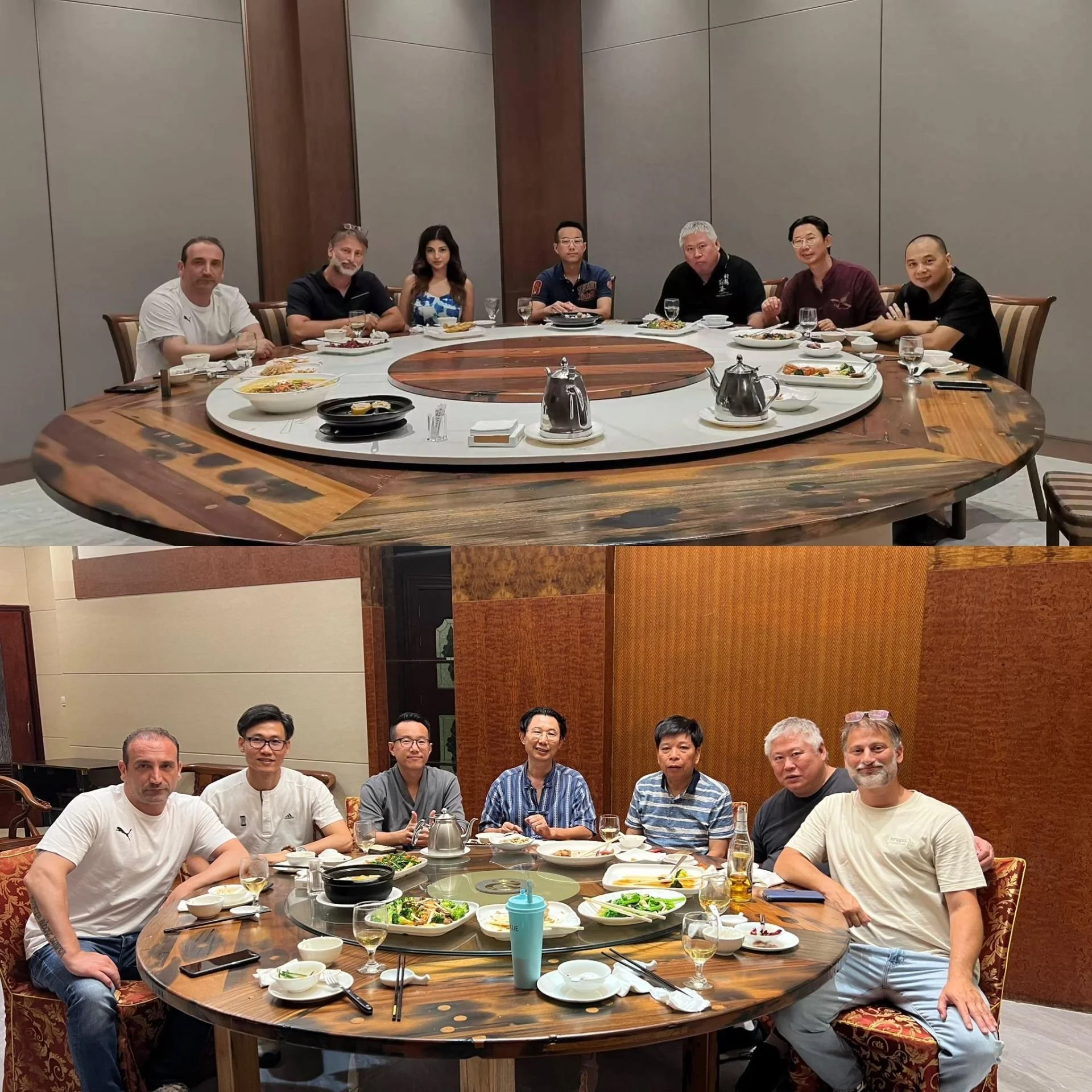 Great discussions on Kung Fu, during meals in Foshan