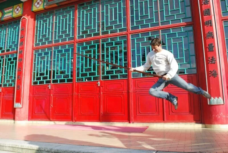 At the time I could still jump high, performing a classical Wushu form