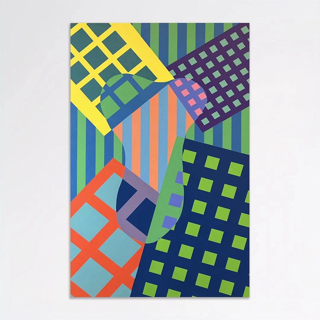 Structural Camouflage No. 29, 2026, Acrylic on canvas, 48x30"