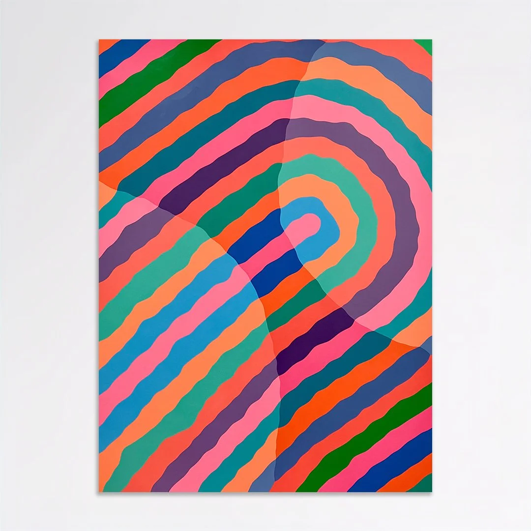 Structural Camouflage No. 22, 2025, Acrylic on canvas, 48x36"