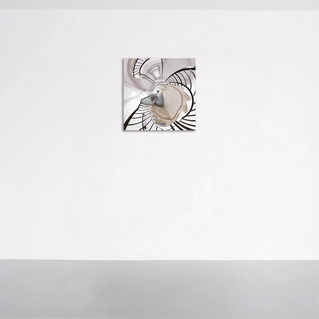 Level One, 24x24x1", photograph dye sublimation printed on Chromaluxe high definition  metal panel, gallery view.