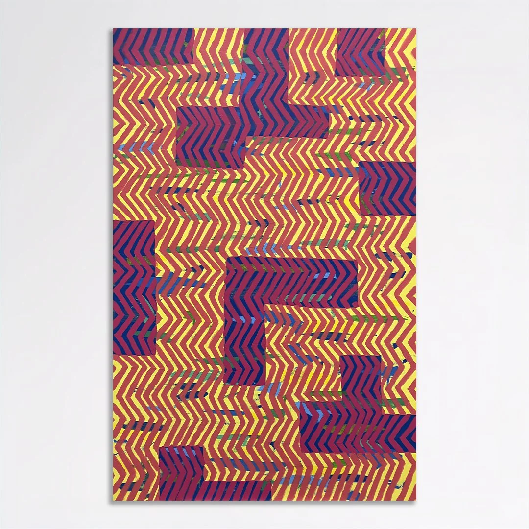 Structural Camouflage No. 26, 2026, Acrylic on canvas, 48x30"