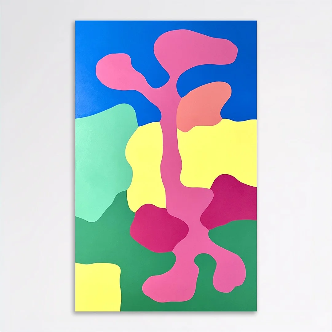 Structural Camouflage No. 14, 2025, Acrylic on canvas, 48x30"