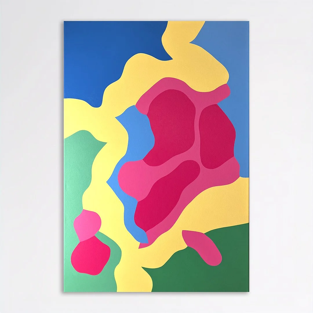 Structural Camouflage No. 15, 2025, Acrylic on canvas, 36x24"