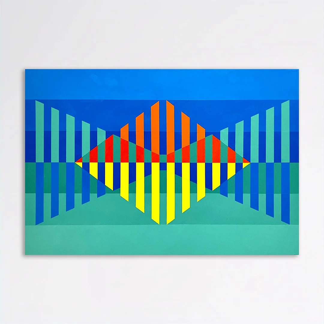 Structural Camouflage No. 01, 2023, Acrylic on canvas, 24x36"