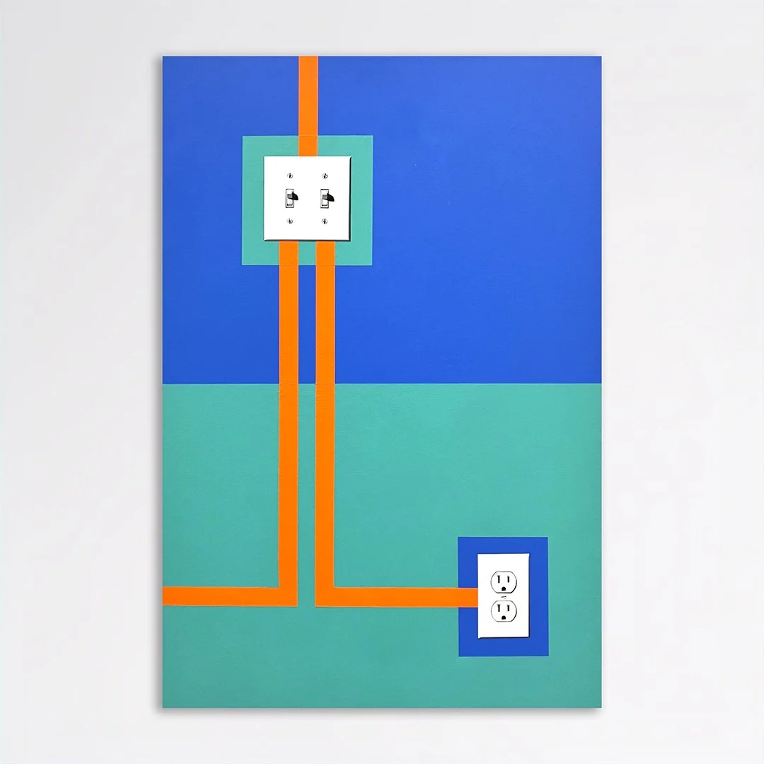 Structural Camouflage No. 04, 2024, Acrylic on canvas, 36x24"