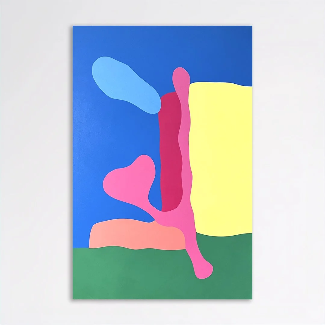 Structural Camouflage No. 13, 2025, Acrylic on canvas, 36x24"