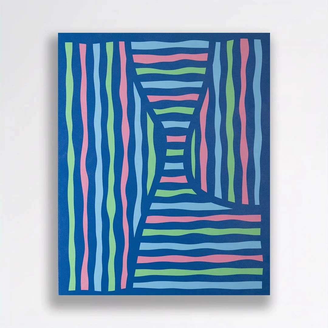 Structural Camouflage No. 24, 2025, Acrylic on canvas, 20x16"