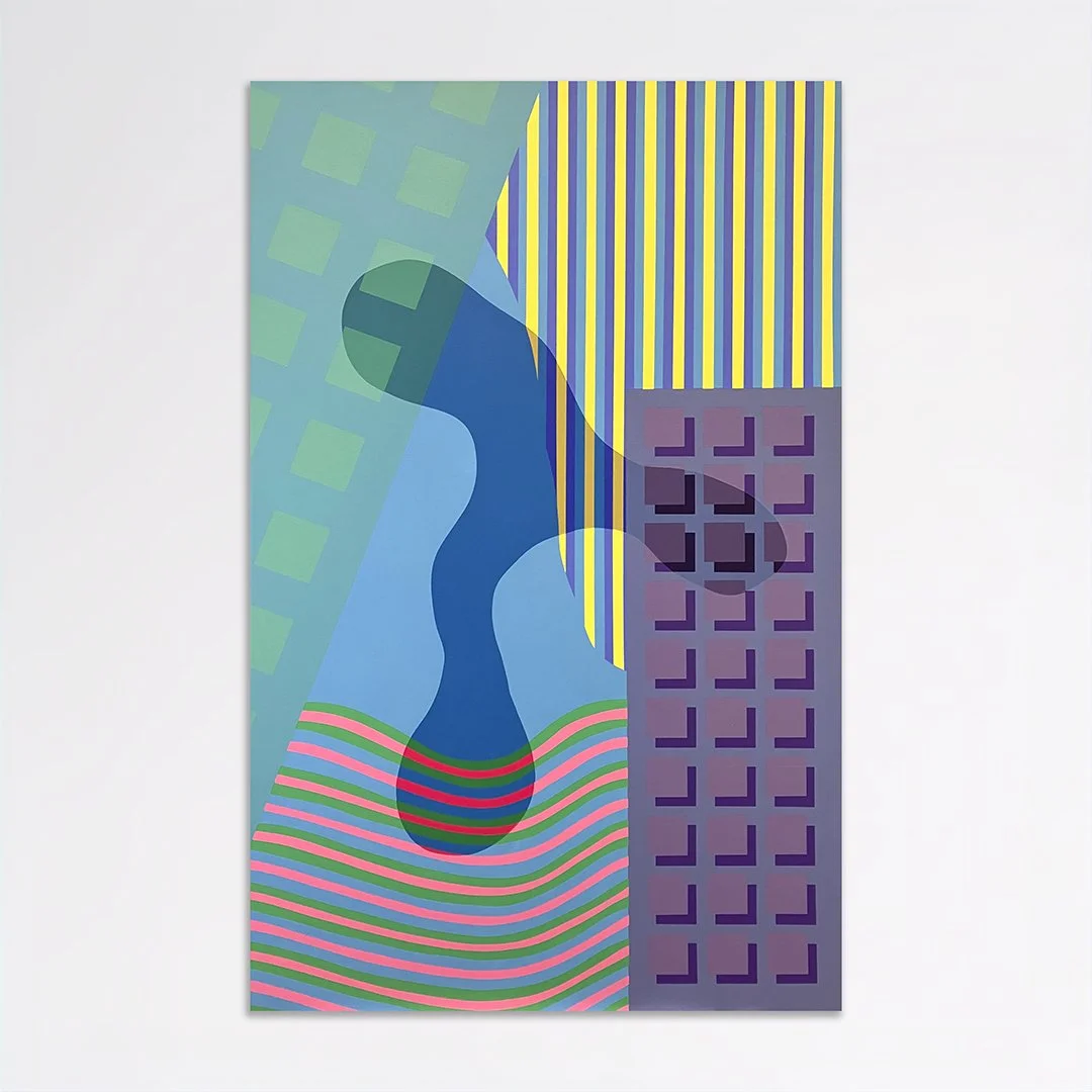 Structural Camouflage No. 28, 2026, Acrylic on canvas, 48x30"