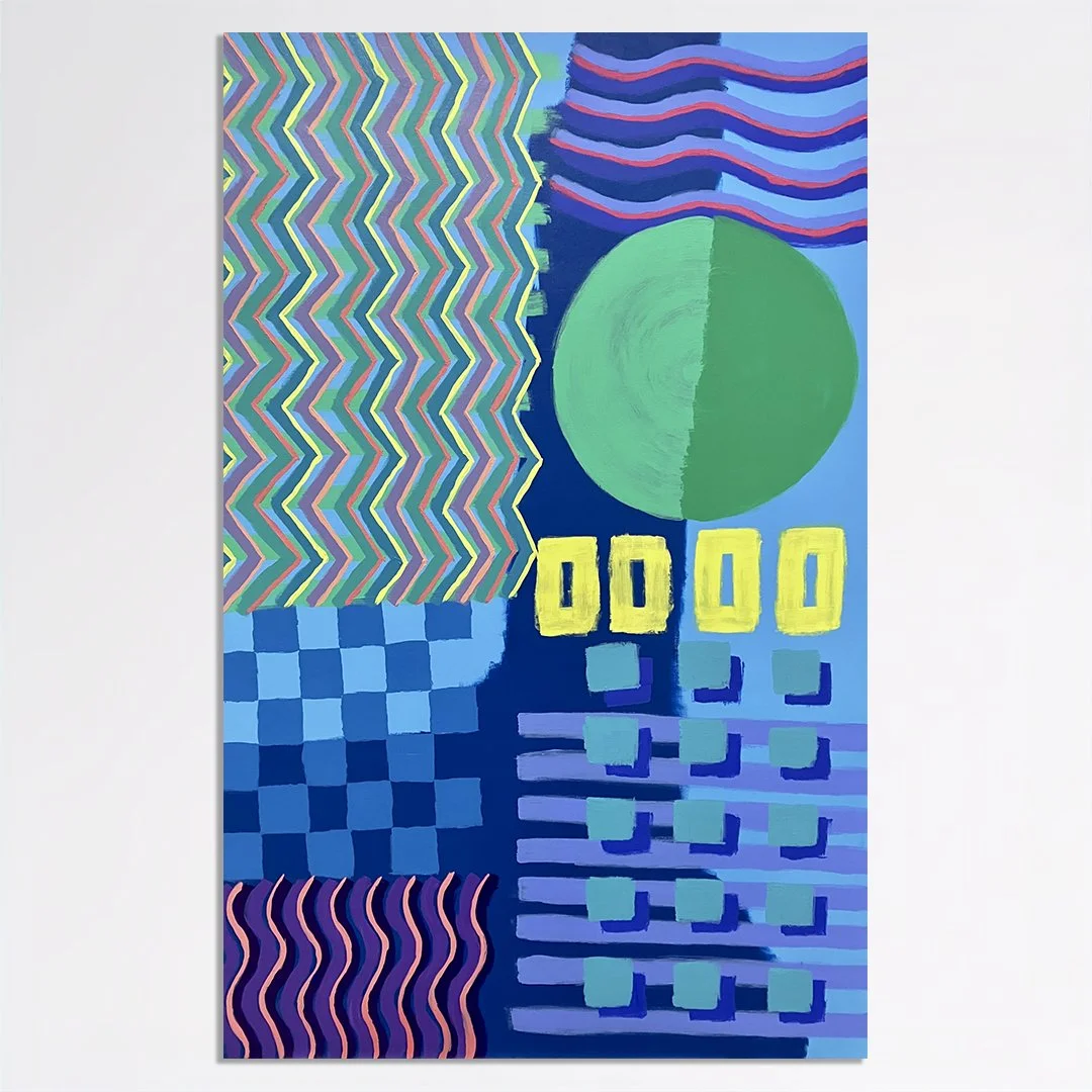 Structural Camouflage No. 25, 2026, Acrylic on canvas, 48x30"