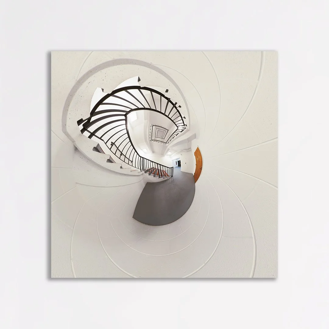 Spiral, 24x24x1", photograph dye sublimation printed on Chromaluxe high definition metal panel, detail view.