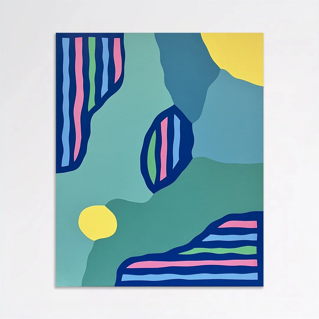 Structural Camouflage No. 21, 2025, Acrylic on canvas, 20x16"