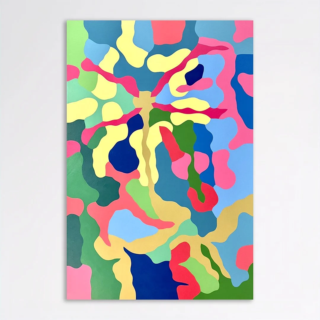 Structural Camouflage No. 16, 2025, Acrylic on canvas, 36x24"