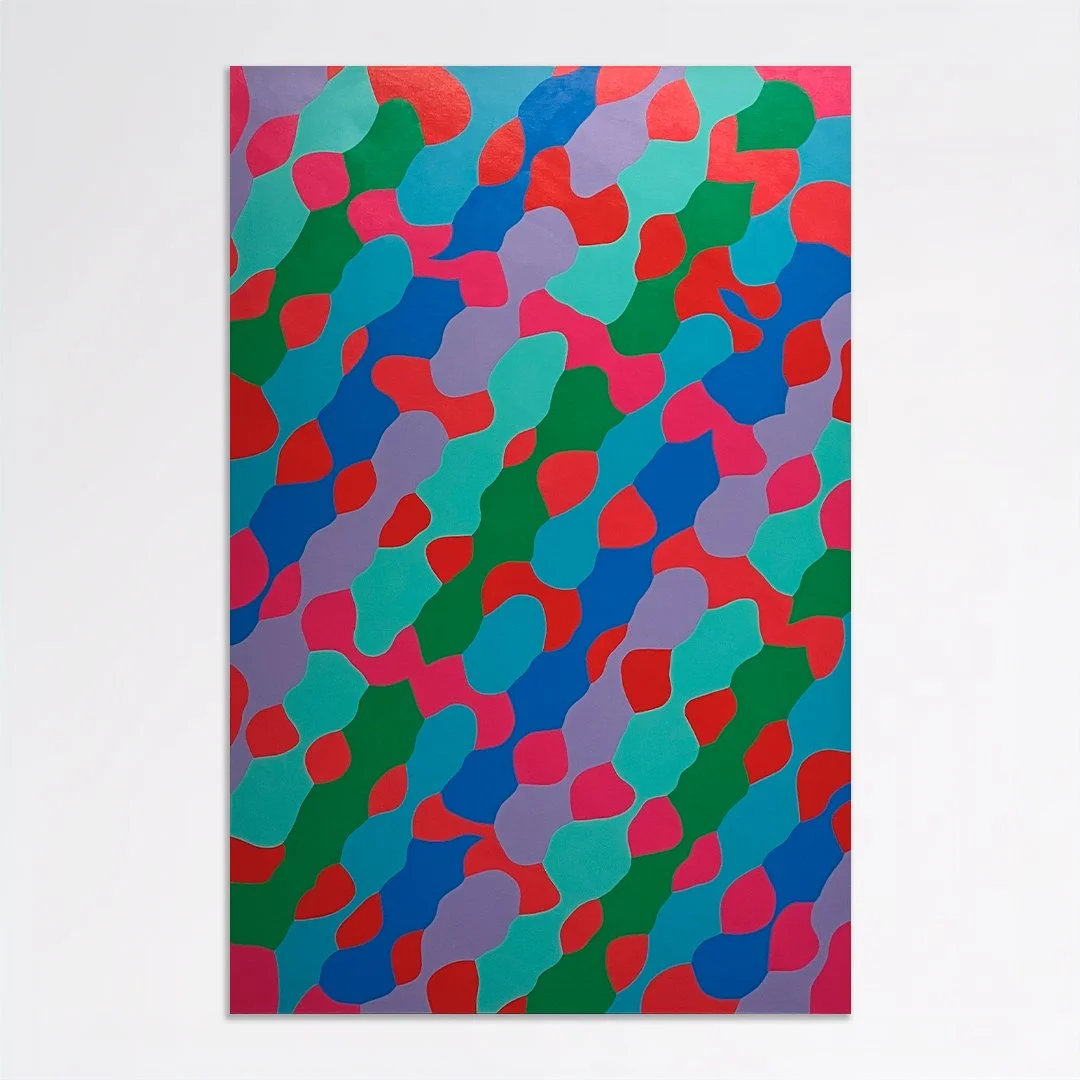 Structural Camouflage No. 23, 2025, Acrylic on canvas, 48x30"