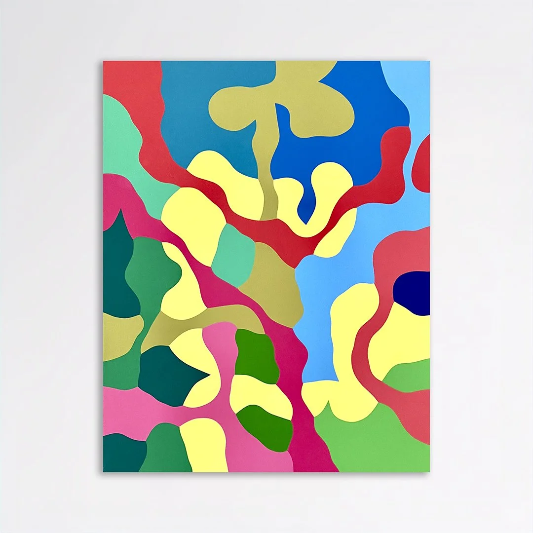 Structural Camouflage No. 18, 2025, Acrylic on canvas, 20x16"