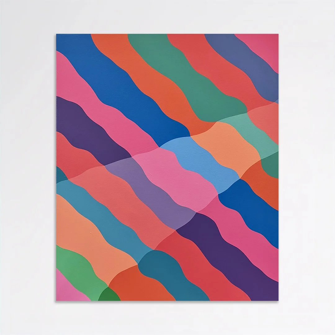 Structural Camouflage No. 20, 2025, Acrylic on canvas, 20x16"