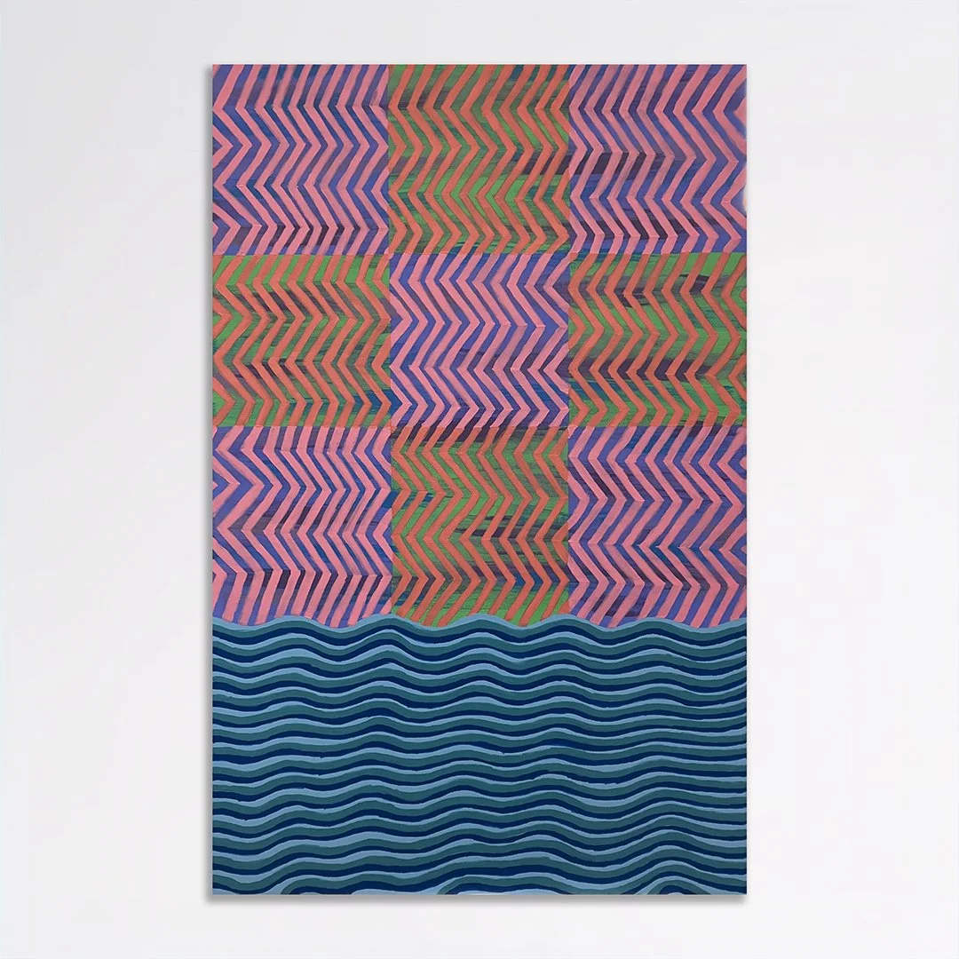 Structural Camouflage No. 27, 2026, Acrylic on canvas, 48x30"