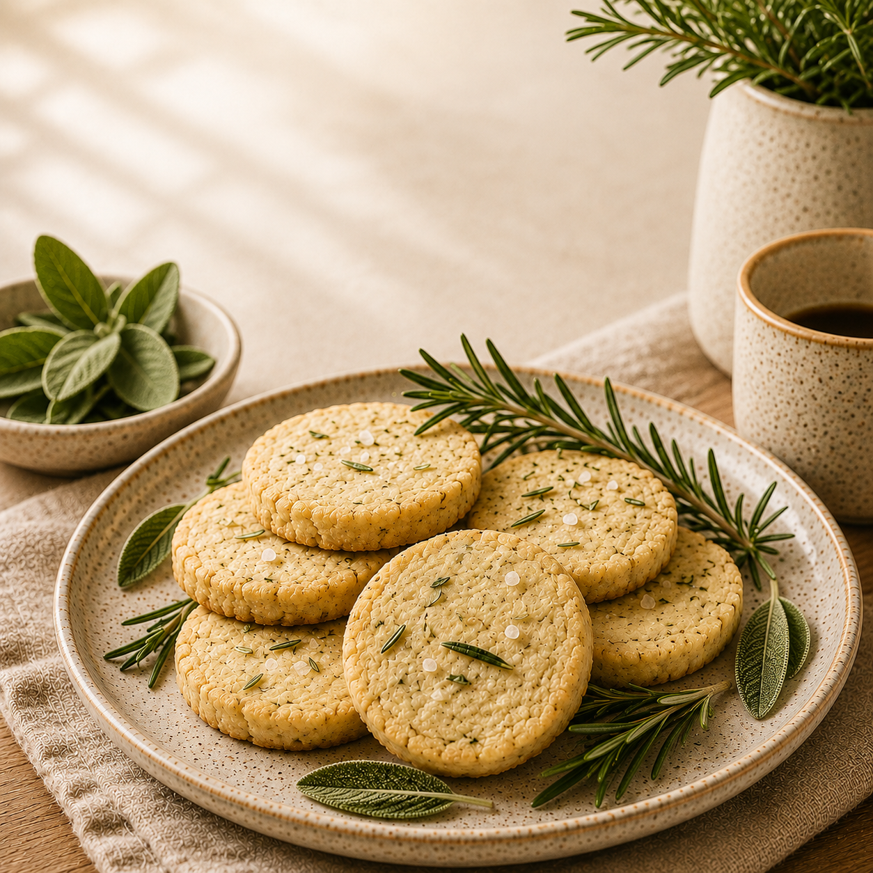 Rosemary &amp; Sage Shortbread Cookies