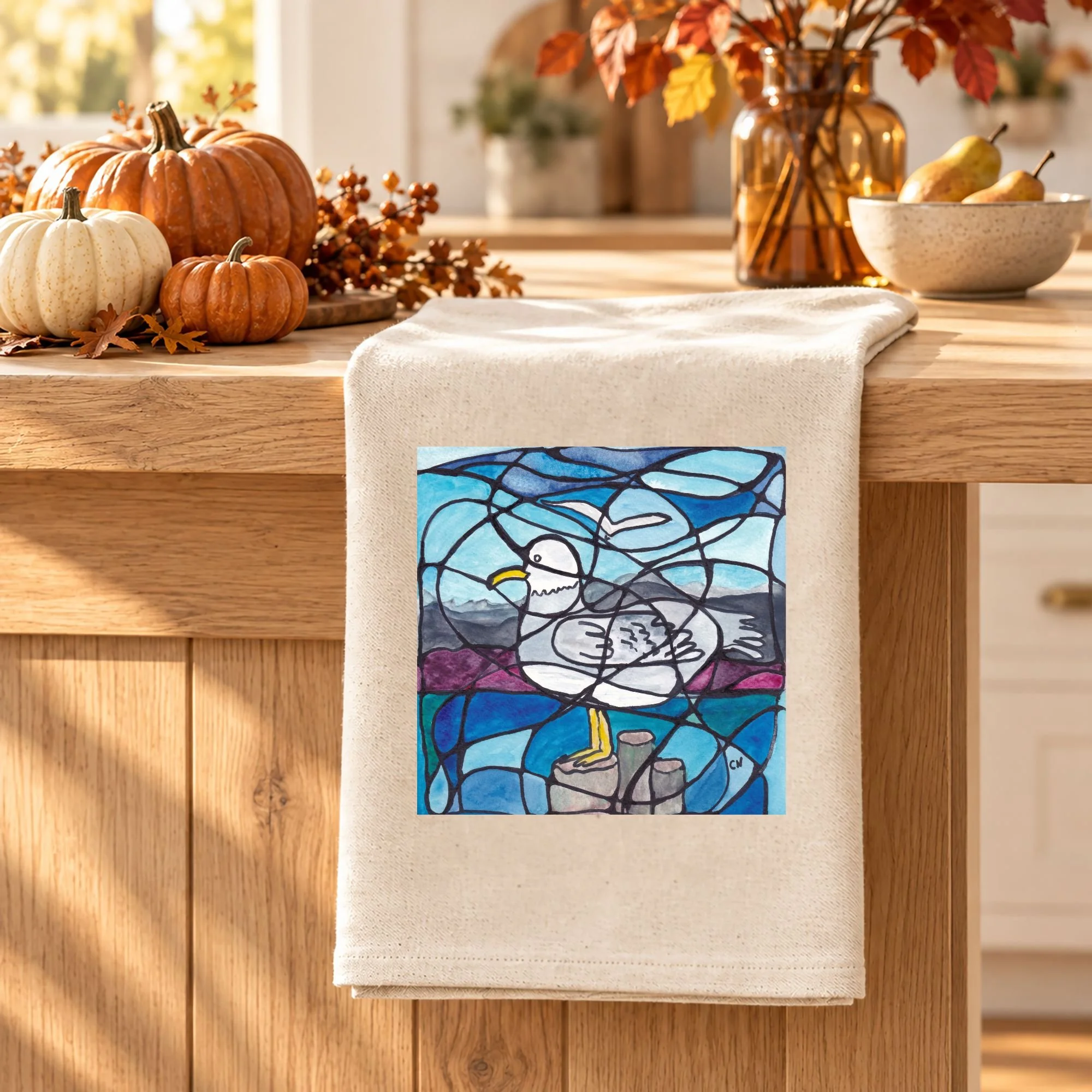 Add-on Mascot Flour Sack Tea Towel