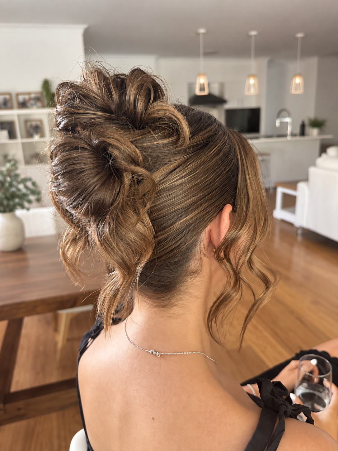 bride up style, textured with highlights