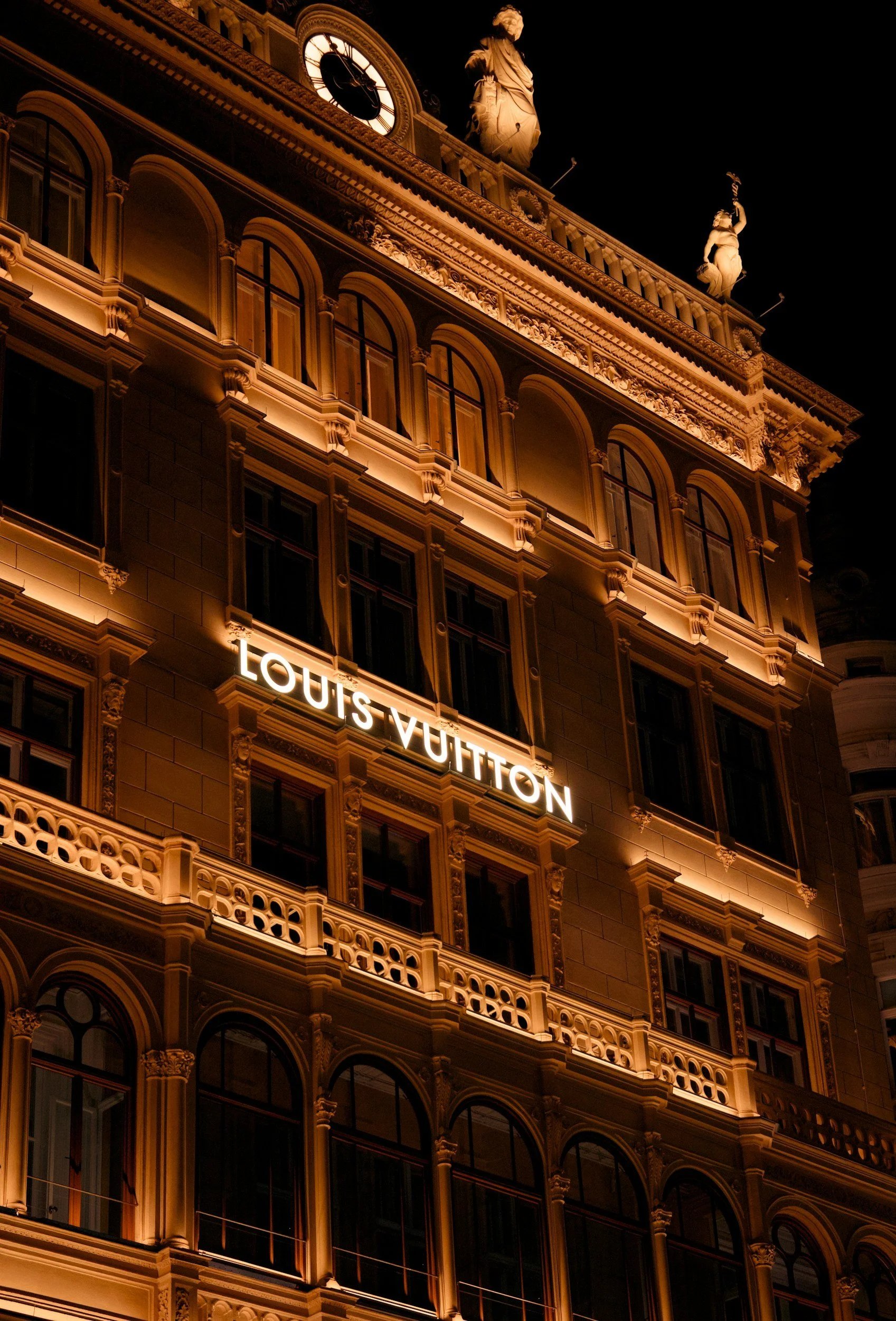Louis Vuitton storefront highlighting the brand’s luxury retail presence