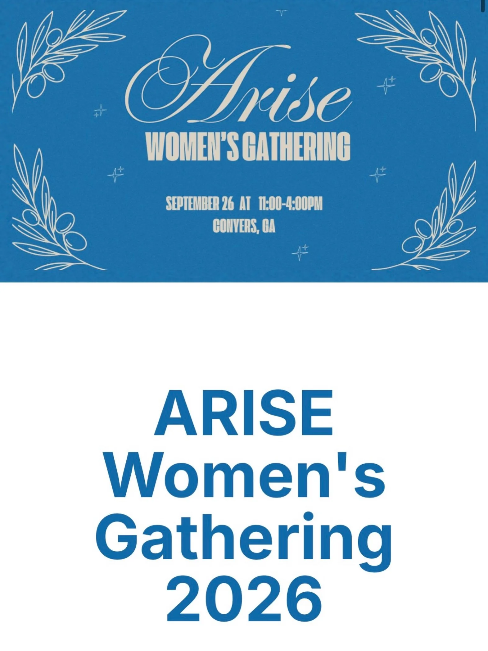 So excited to be one of the speakers at ARISE on Saturday, September 26, and I would love to see you there. It&rsquo;s a one-day gathering at Haven Fellowship in Conyers with worship, teaching, testimony, and prayer. Registration is $5 and there are 