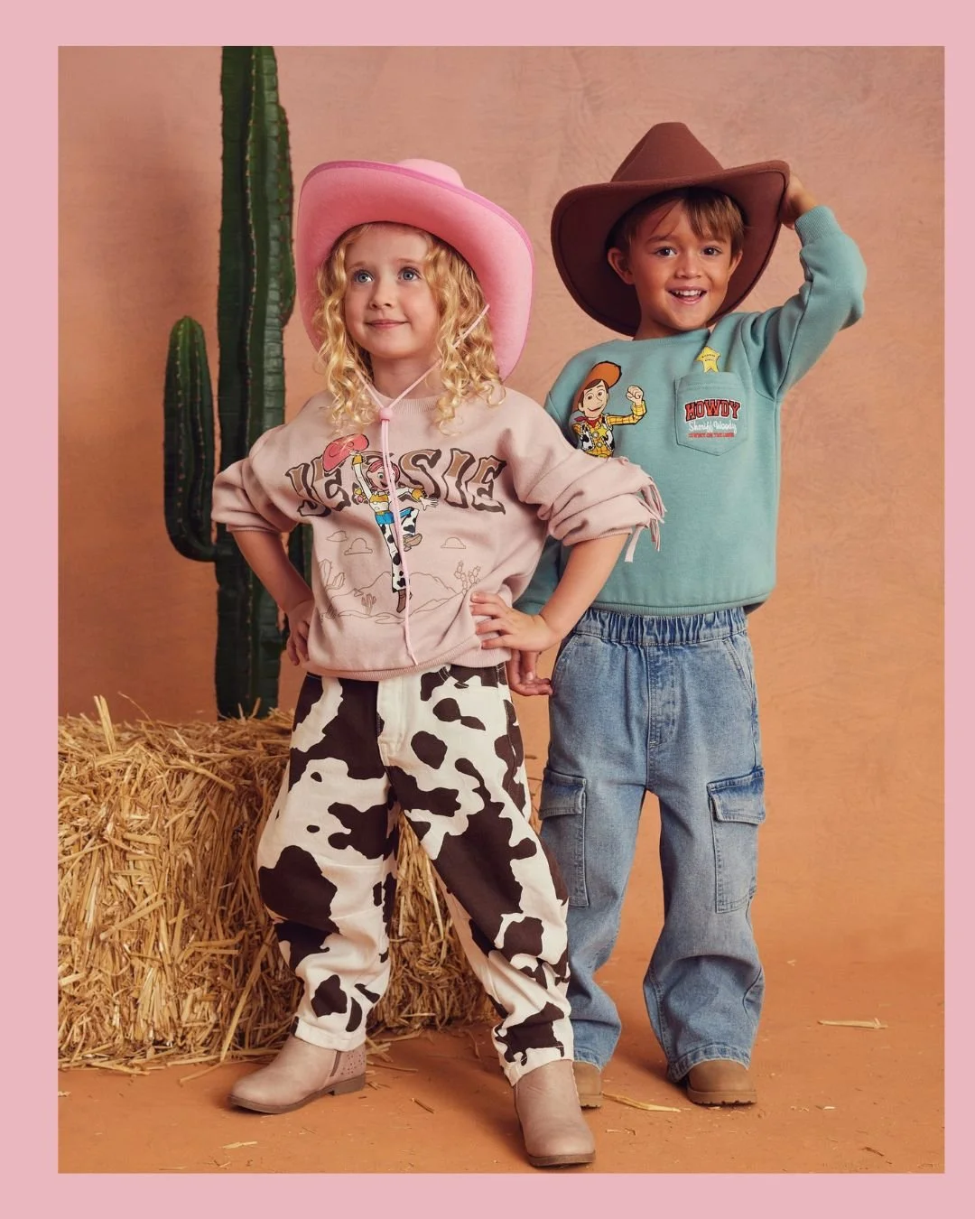 Love the kids rocking these cowboy outfits for @bestandless Appearing are Alaya, Elijah, Aasha, Marie, Lenny and Sofia.