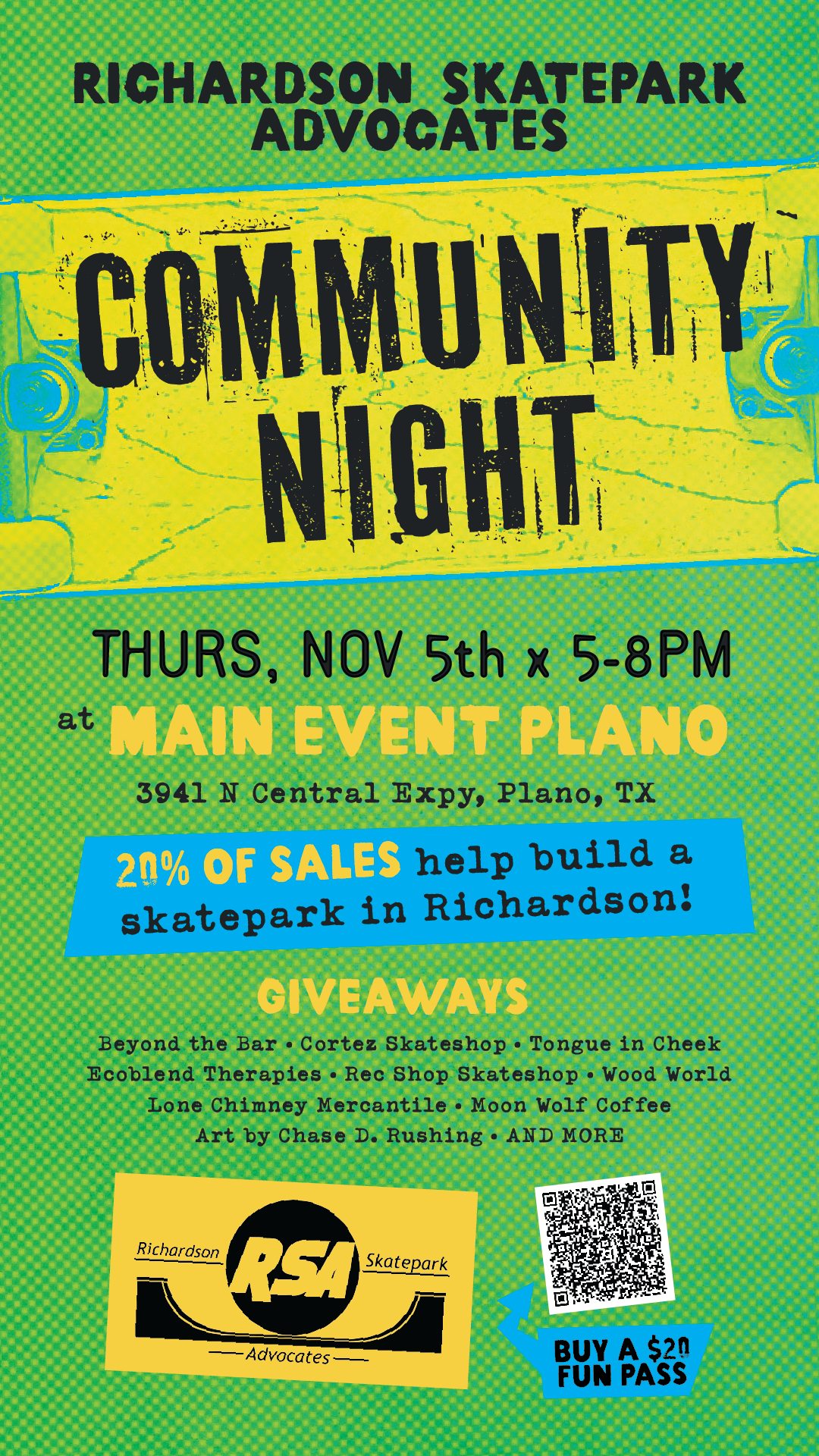 Community Night at Main Event Plano