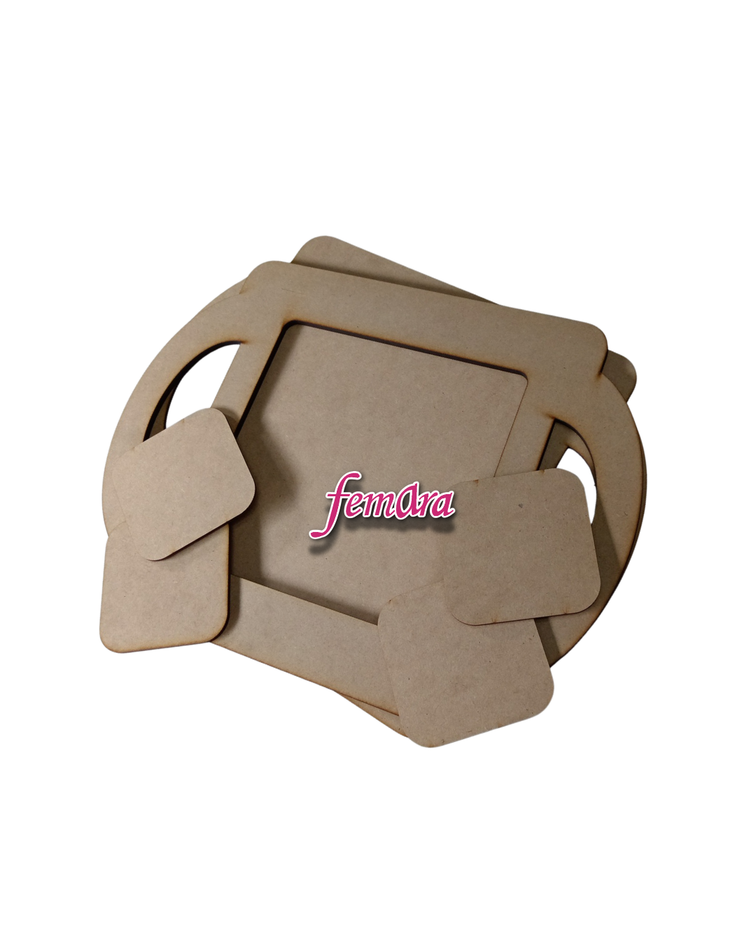 CHAROLA CON PORTA VASOS