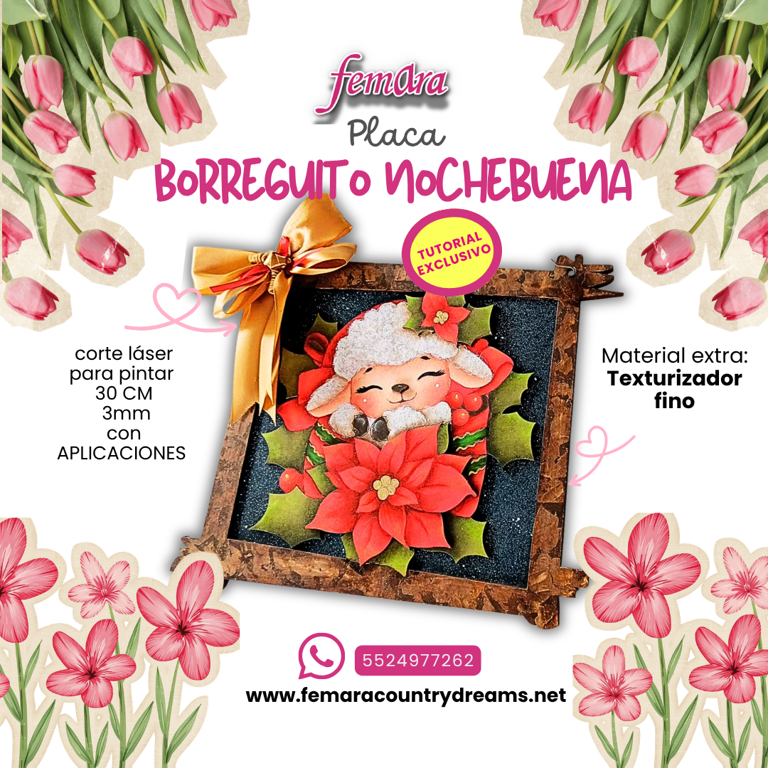 PLACA BORREGUITO NOCHEBUENA