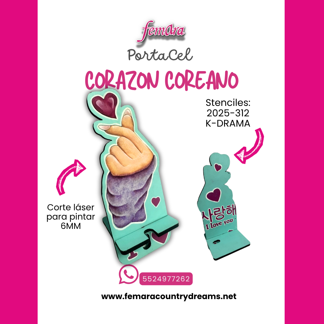 CORAZON COREANO PORTACEL