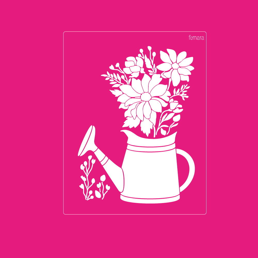2025-285 REGADERA CON FLORES