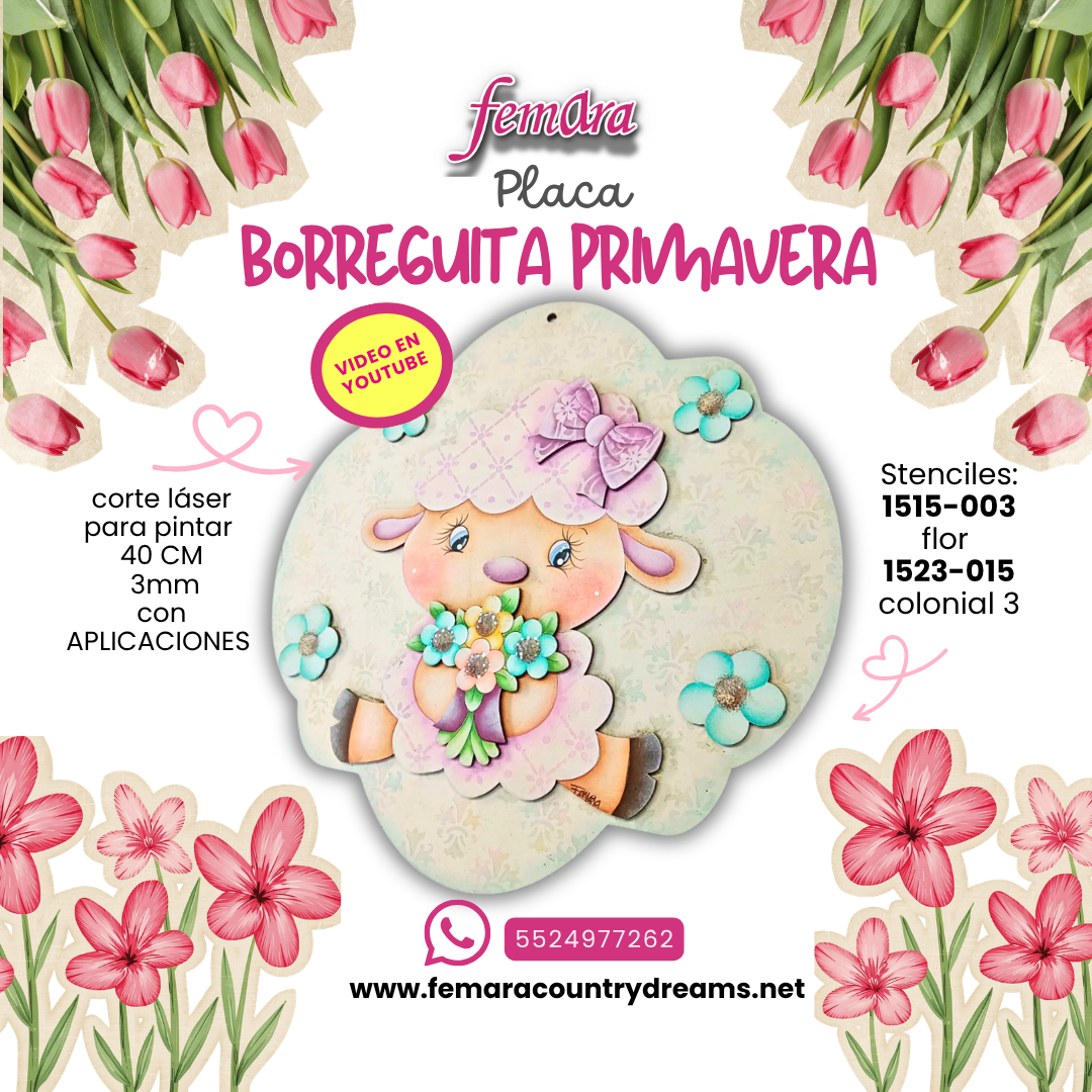 PLACA BORREGUITA PRIMAVERA