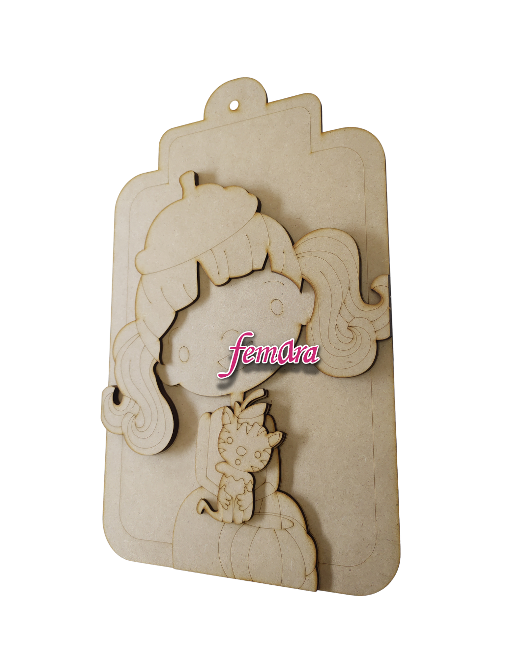 PLACA BRUJITA CON GATO